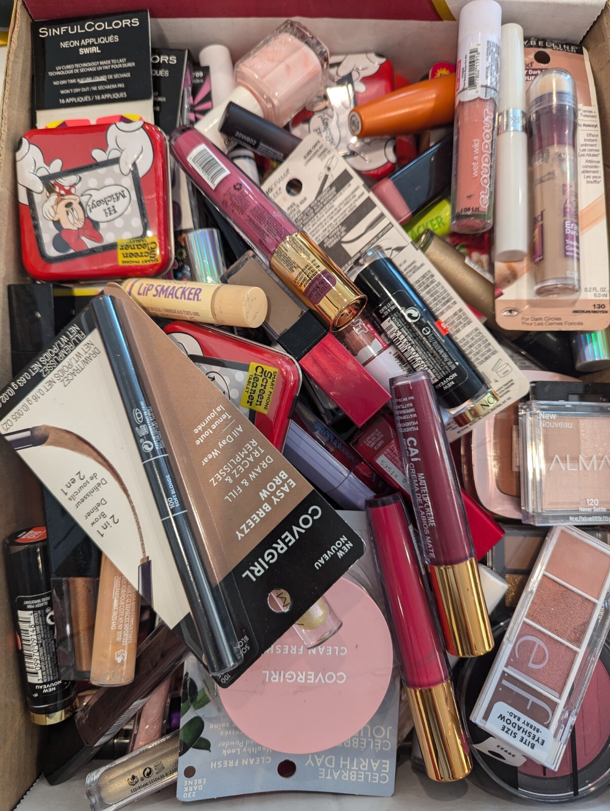 Lot Of 100 Pcs Premium Unused Cosmetics All Open Box/ Damaged Box