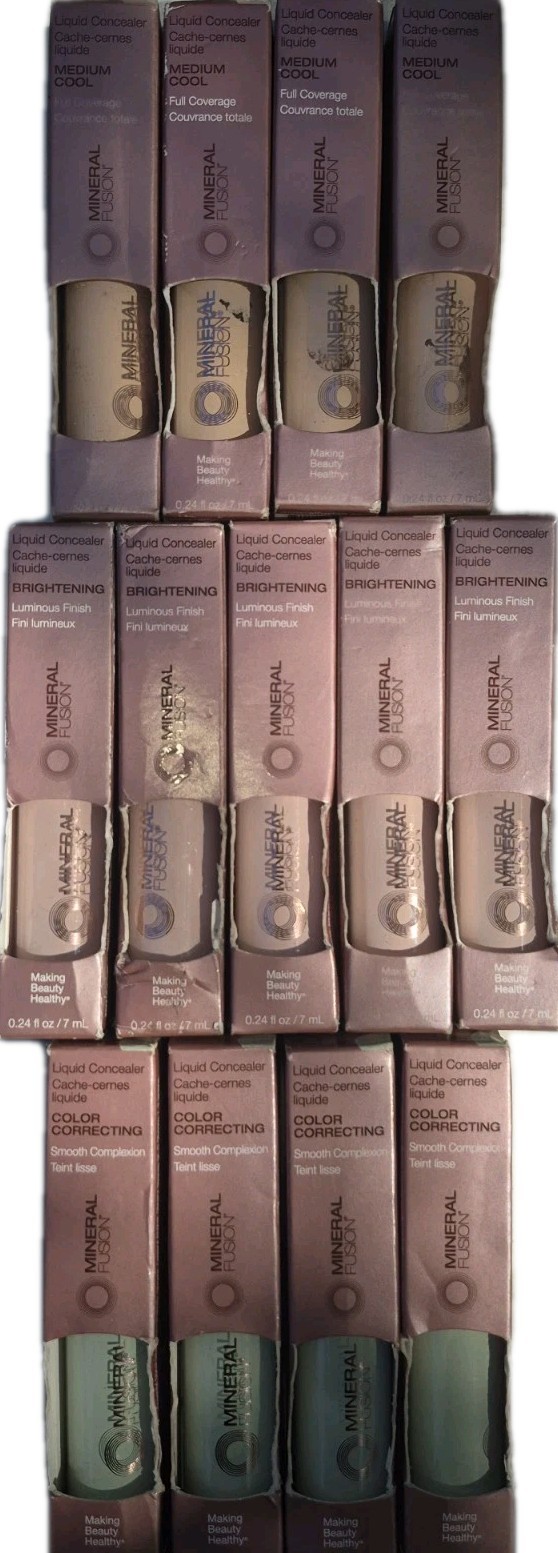 100 Pc Mineral Fusion Lot Foundation Mascara Lipstick Gloss Stain Blush Conceale