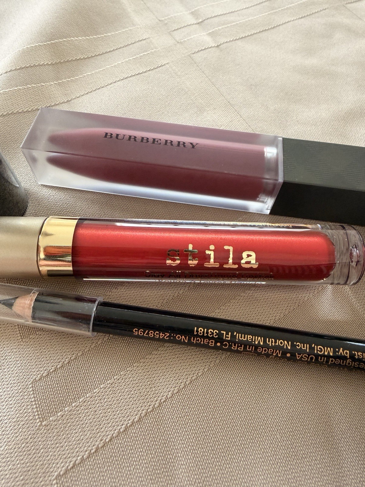 Assorted Full Size Makeup Lot: Burberry, Stila, Revlon 761