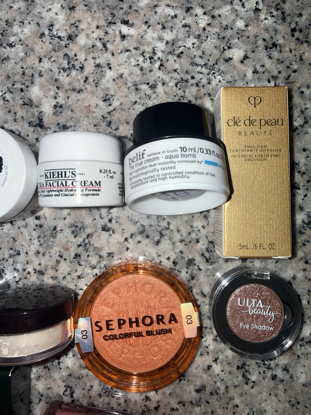 MAKEUP BUNDLE (14) PIECES Ulta, Sephora, Kiehls, Cle de peau, Belif, Elemis etc