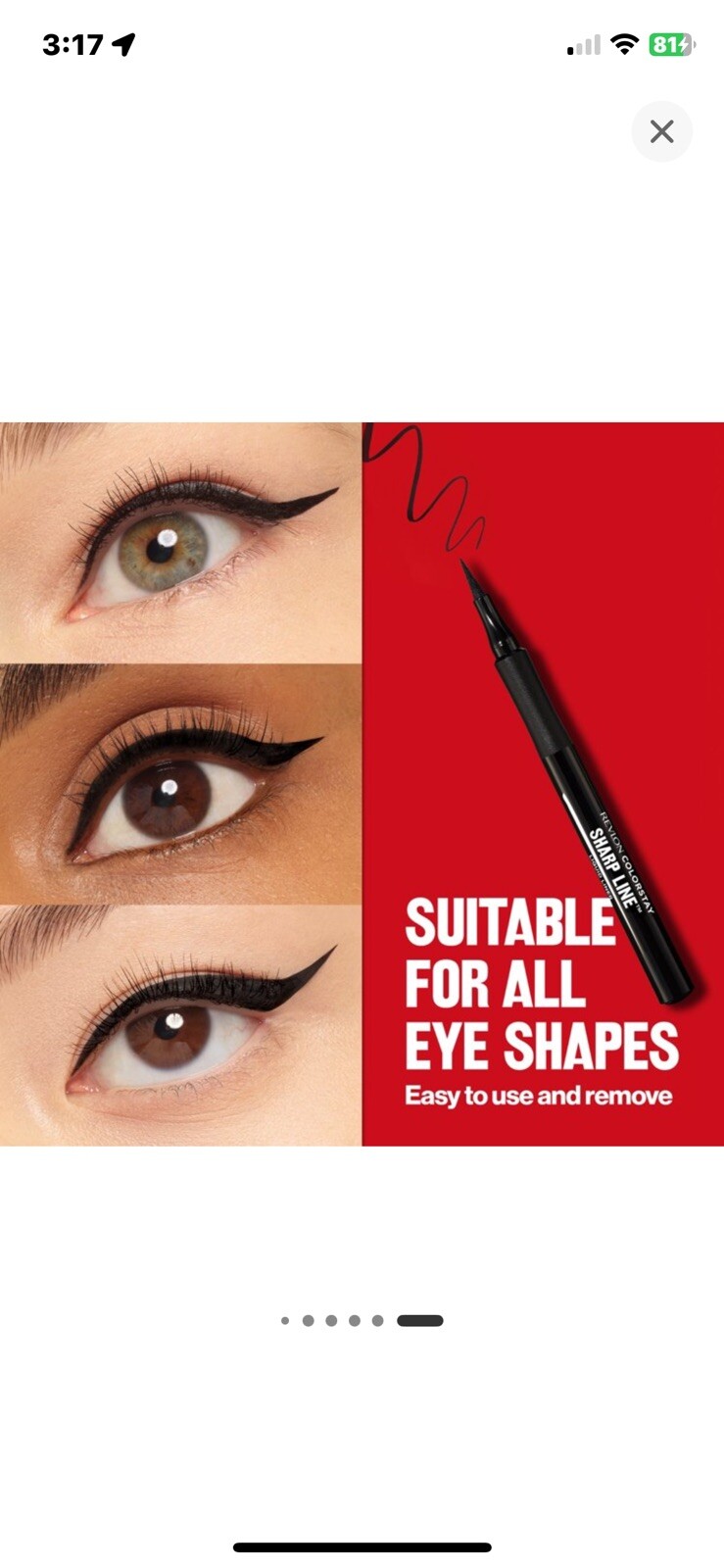 Revlon Colorstay Dramatic Wear Liquid Eye Pen New Sealed 003. Blackest Black.