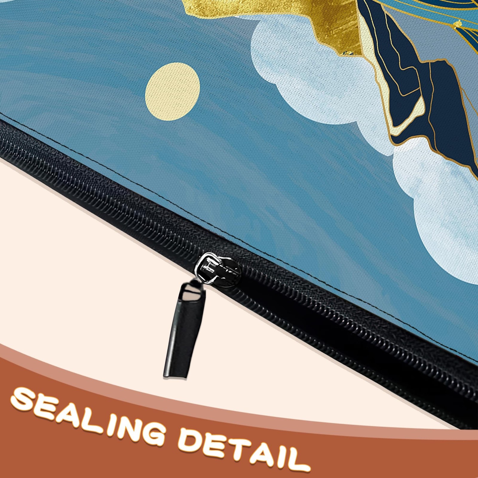 Gold Mountain Nature Scenery Cosmetic Bags Makeup Bags Toiletry Bag Large Cap…