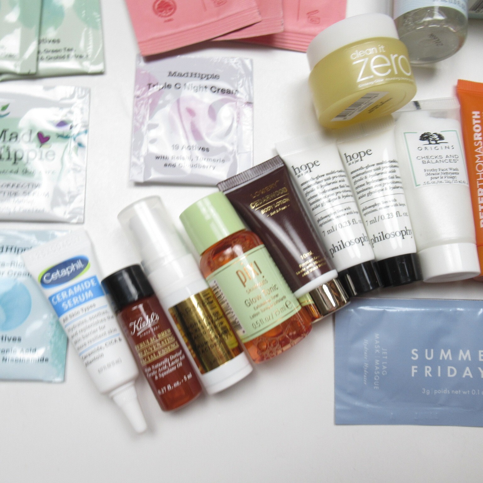 40+ Skincare Sample Lot TONYMOLY Water Cream Mad Hippie Belif True Cream Farmacy