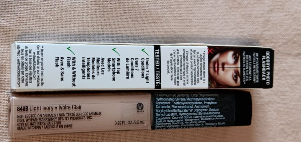 Wet n Wild Lot Blonde Brow Gel Light Ivory Fair Beige Photofocus Concealer Wand