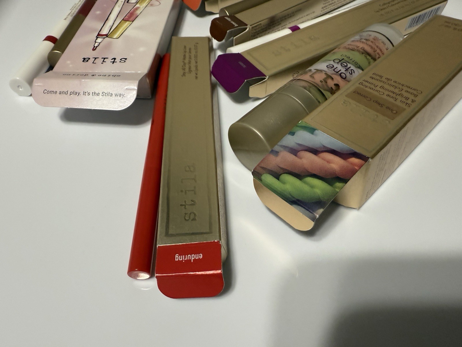 Stila Makeup Bundle Lot Lippies & One Step Correct