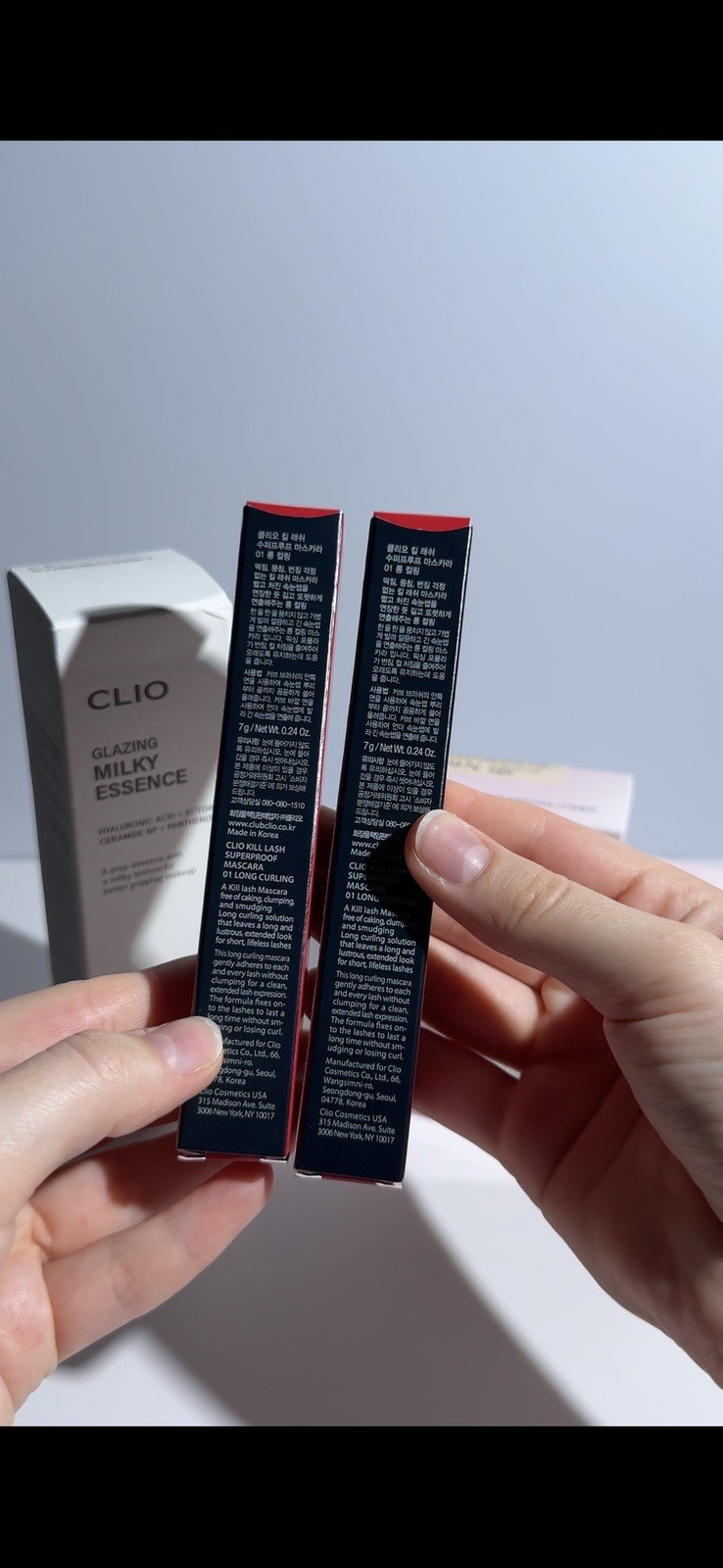 CLIO Kill Lash Mascara Mesh Glow Cushion Glazing Milky Essence Hydrating 5 Pack