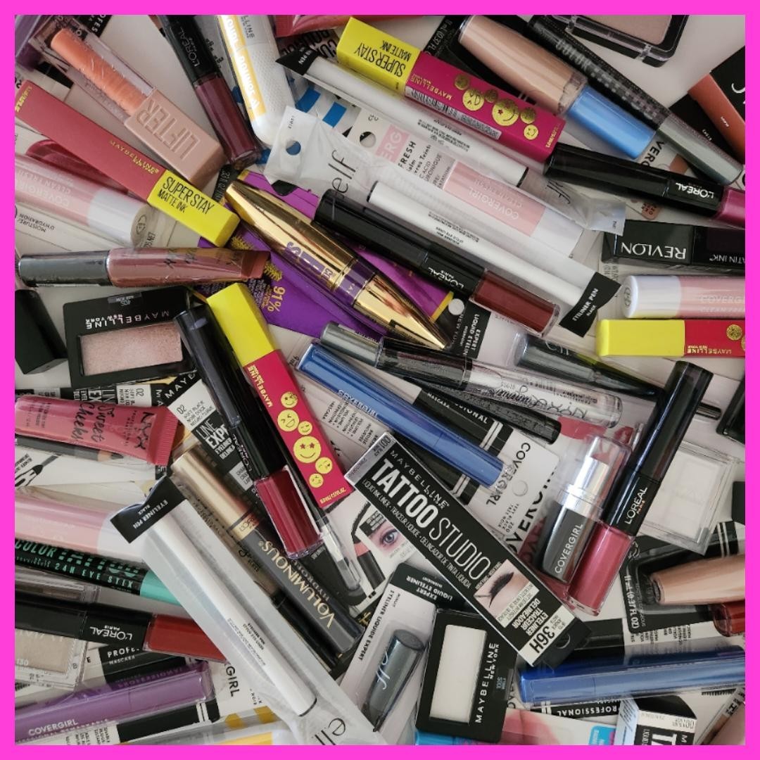 7pc Mixed Makeup Lot, Revlon, Loreal, Maybelline, Covergirl, Almay, NYX, Elf