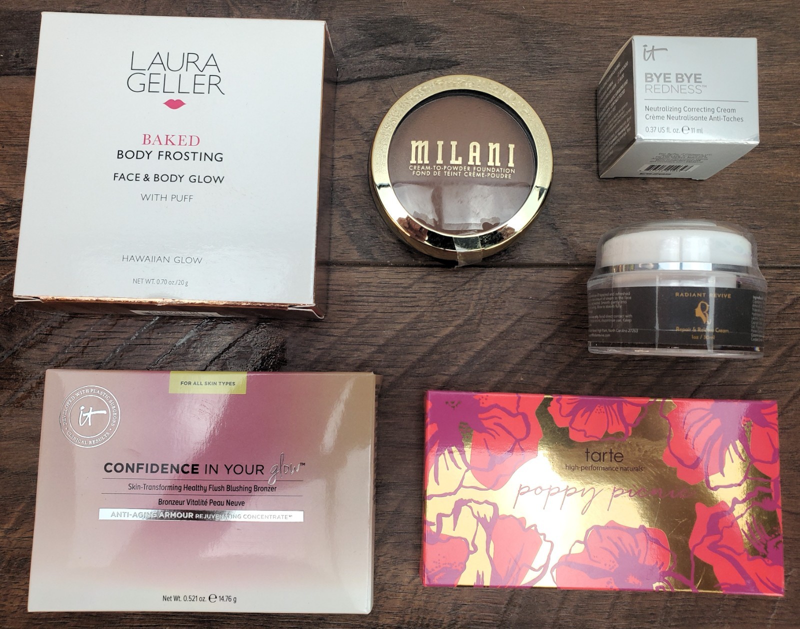 Premium Makeup Bundle Lot IT Cosmetics Tarte Laura Geller Milani Radiant New