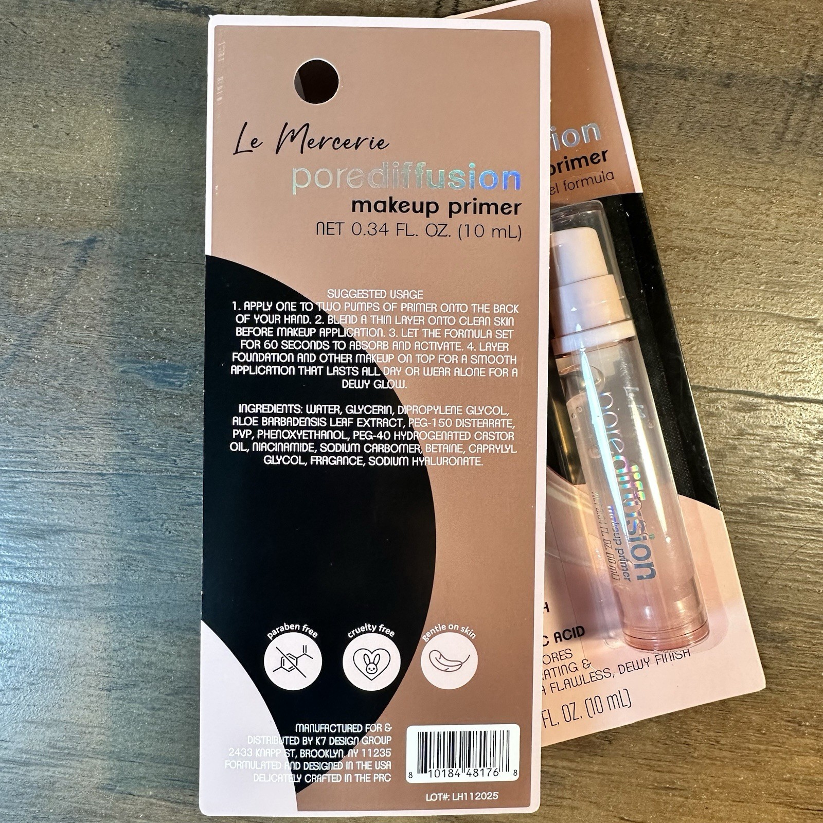 Le Mercerie PoreDiffusion Makeup Primer Hydrating w/ Hyaluronic Acid 2pc BNIP