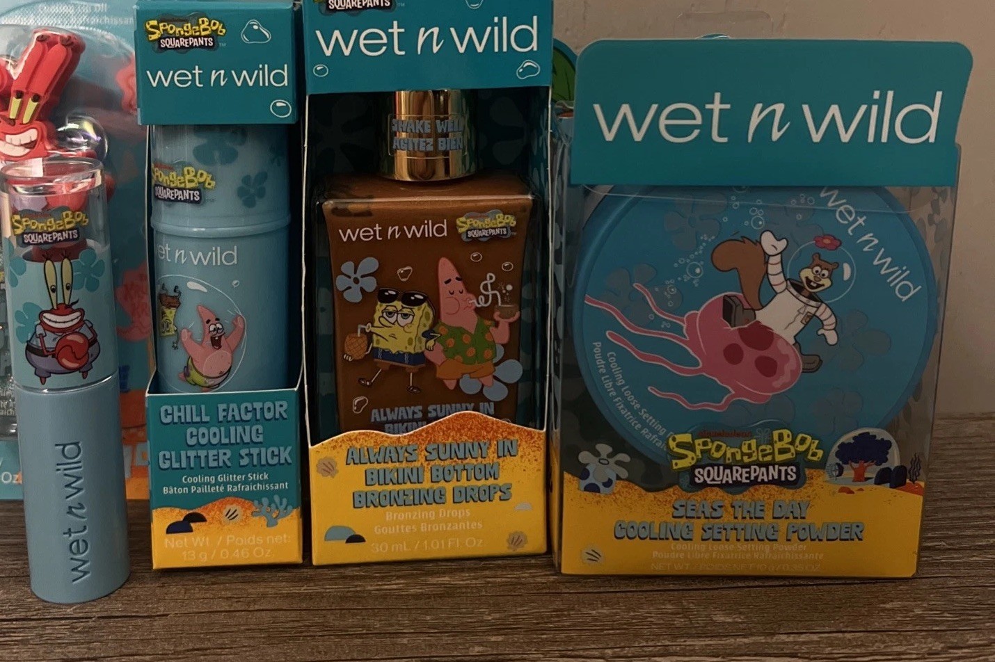 Wet n Wild SpongeBob Squarepants Makeup Lot – 4 Pieces