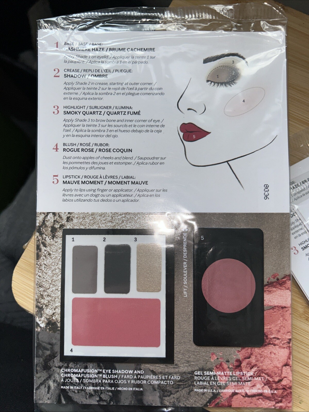 Mary Kay color card sample sheets 1 Pack! 5 Sheets ! Cashmere, Ombre, Smoky Quar