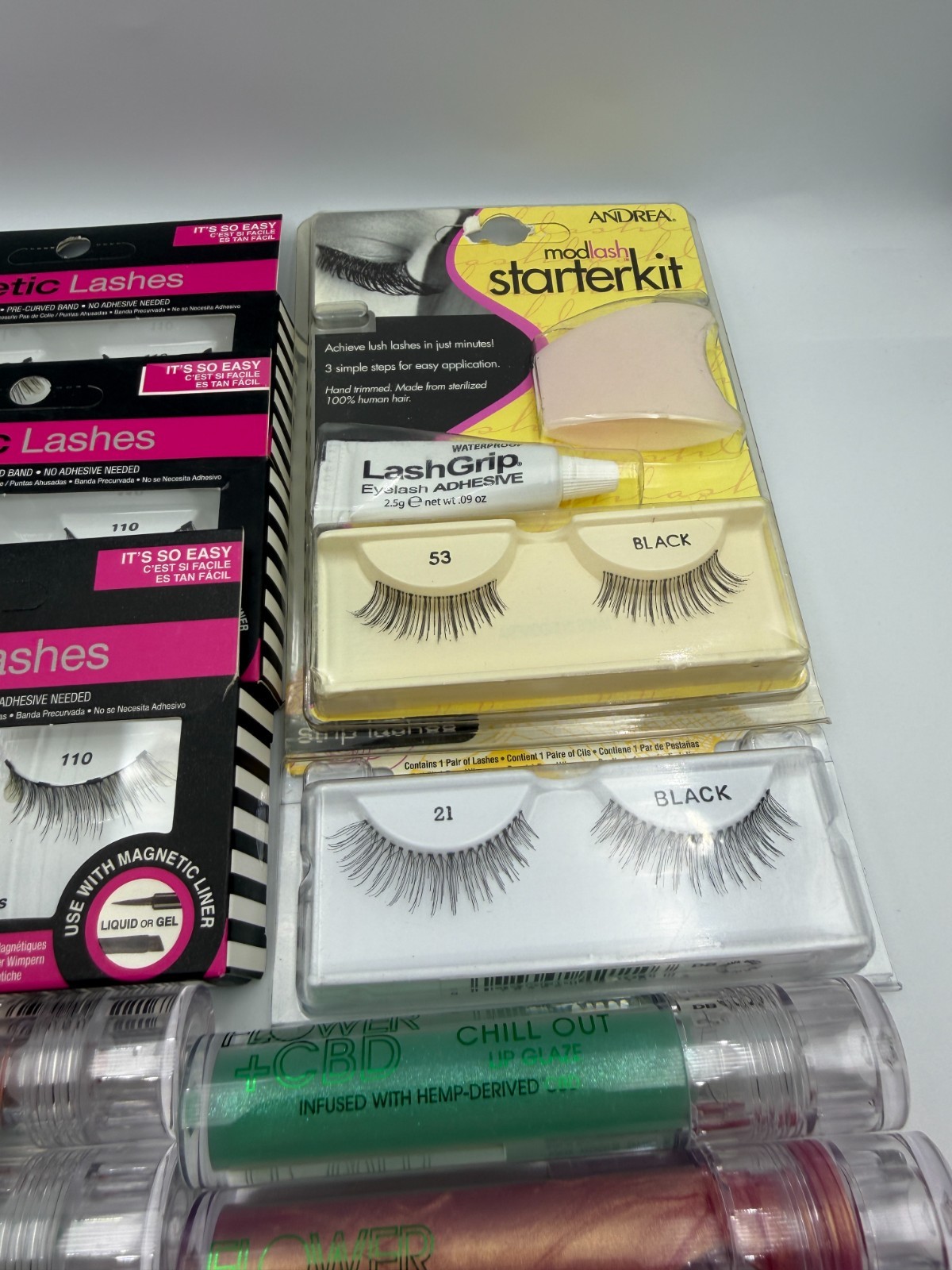 15PCS Mixed Beauty Lot Makeup Assorted Lip Products False Lashes Ardell Flower