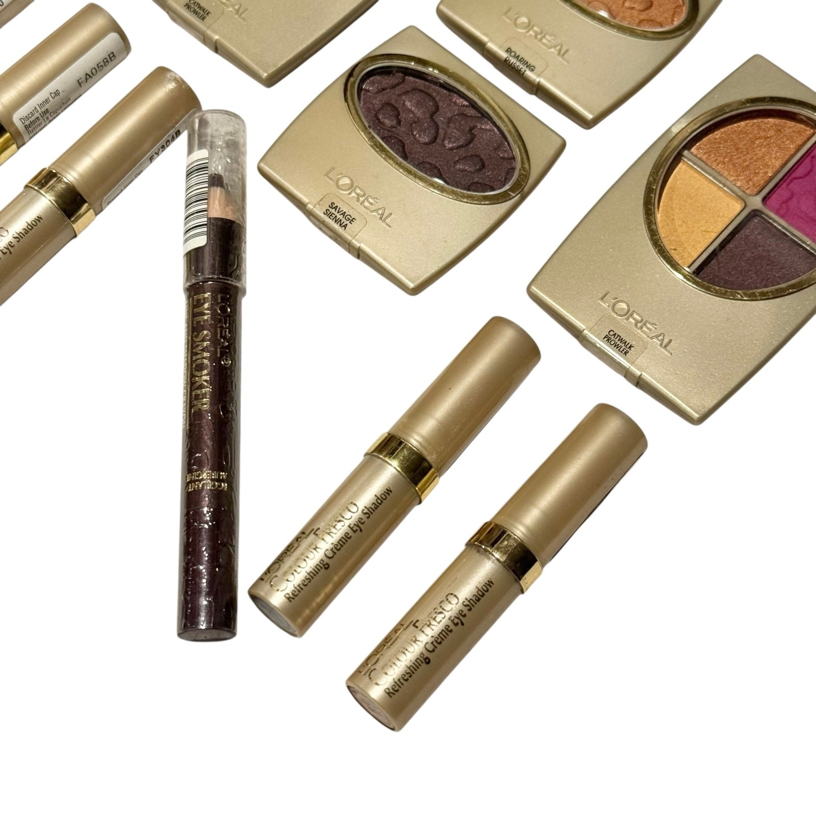 NEW Vintage L’Oreal Eye Makeup Bundle Of 13 – Palettes, Creme Shadows & Crayon
