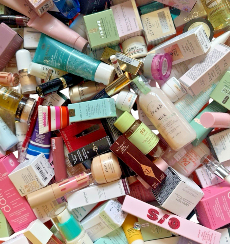 High End Mixed Lot Deluxe Travel Size Cosmetic Skincare Makeup Hair Samples