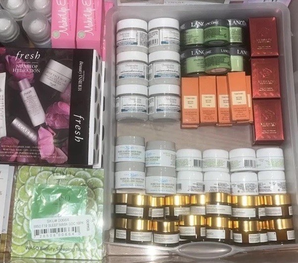 Makeup Skin Perfume & Haircare Luxury Lot Of 35 Travel, Sample, Trial Size