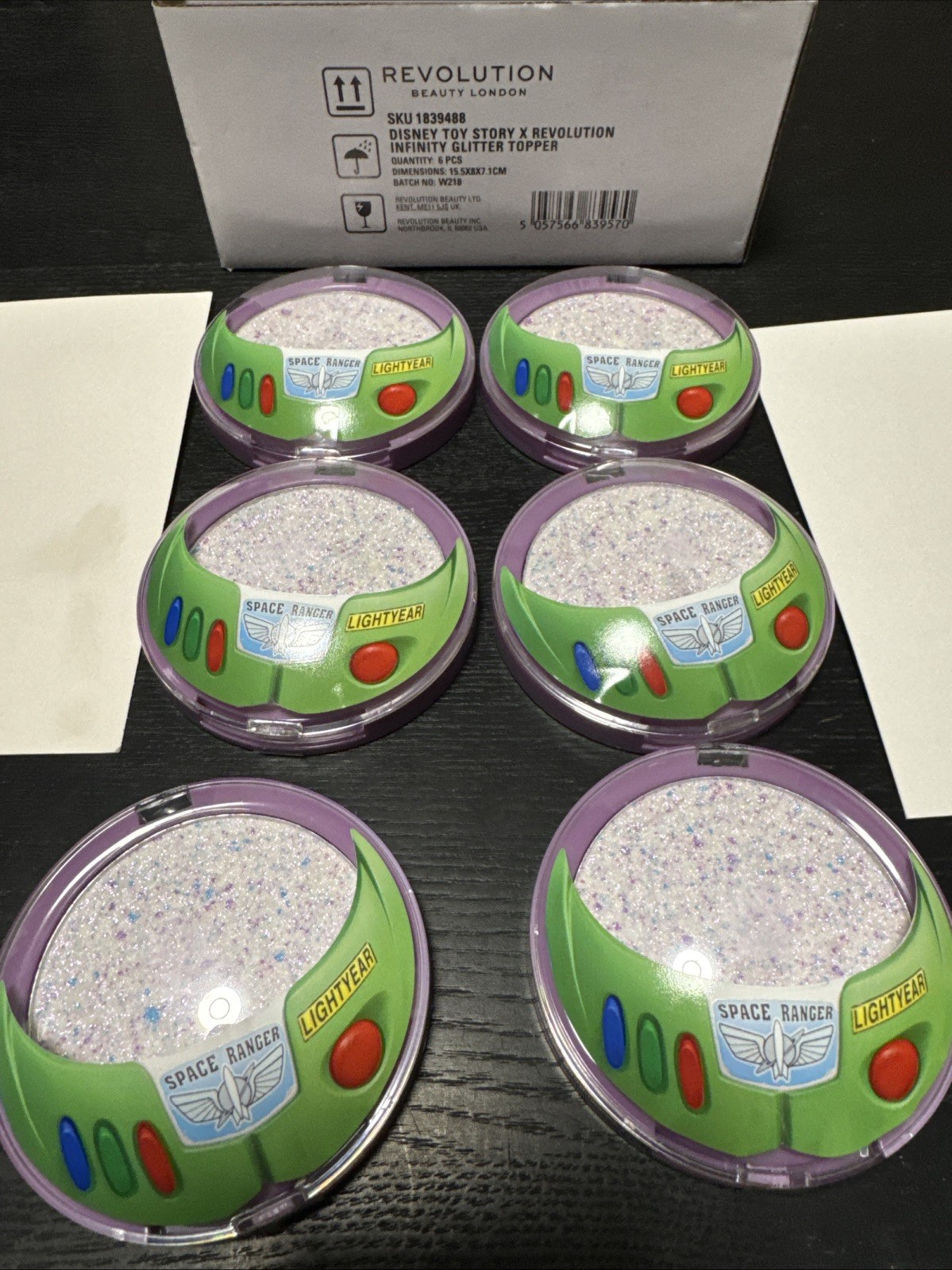 Lot Of 6-disney Toy Story X Revolution Glitter Topper