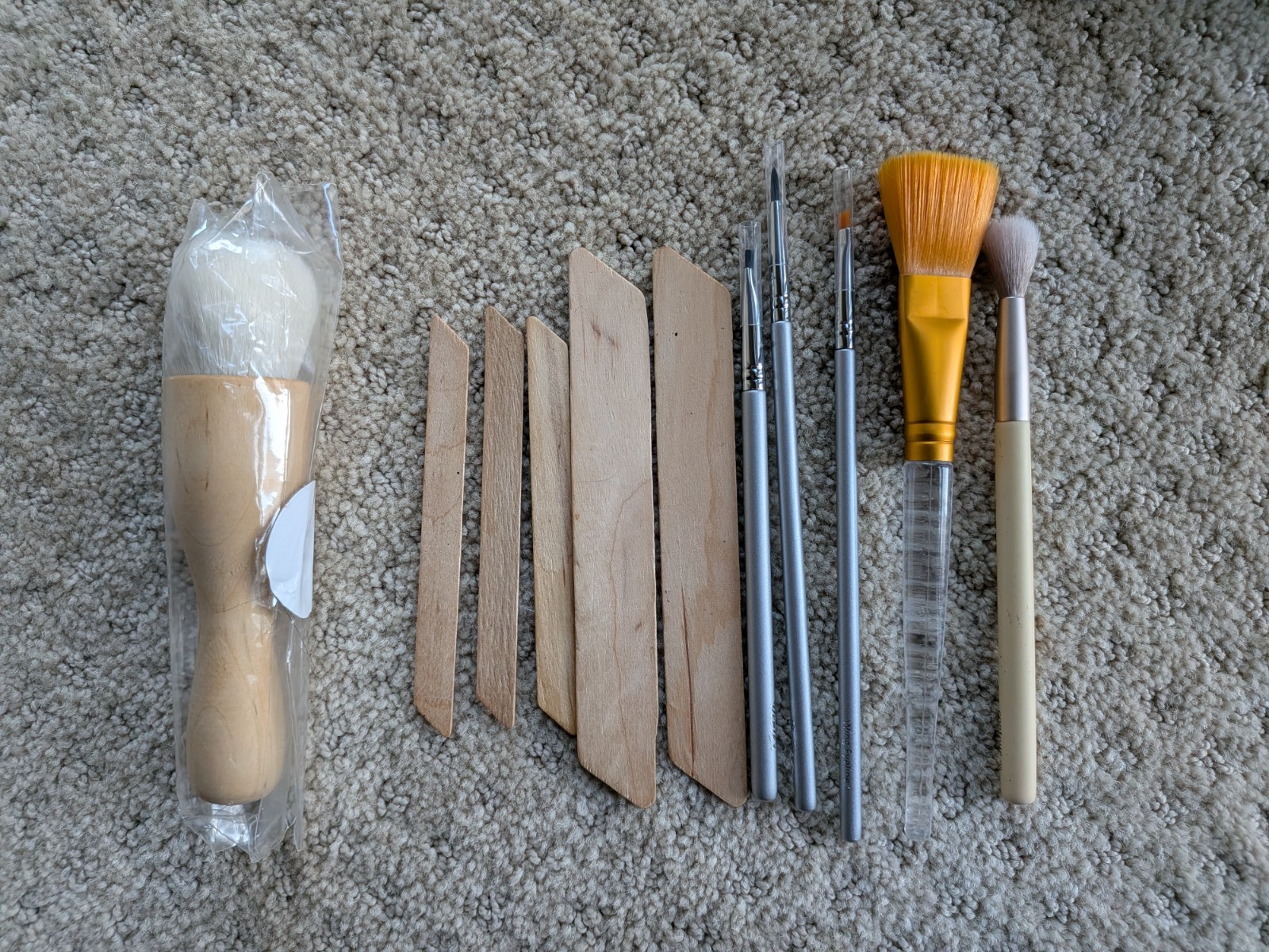 Assorted Lot Of Makeup brushes tools, nailcare, eye lip face powder ~10 Pieces