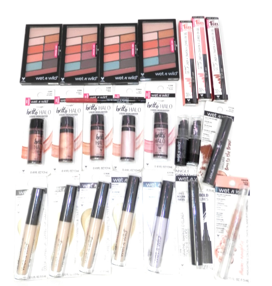 Wet n Wild Cosmetic Lot • Make-Up Eyeshadow Lip Liners Highlighters Lipstick New
