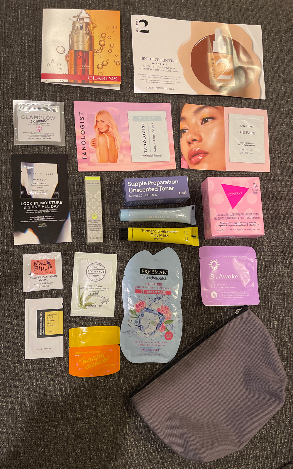 Makeup Skincare Sample Lot Glamglow Botanics Tanologist Clarins Morphe Juice