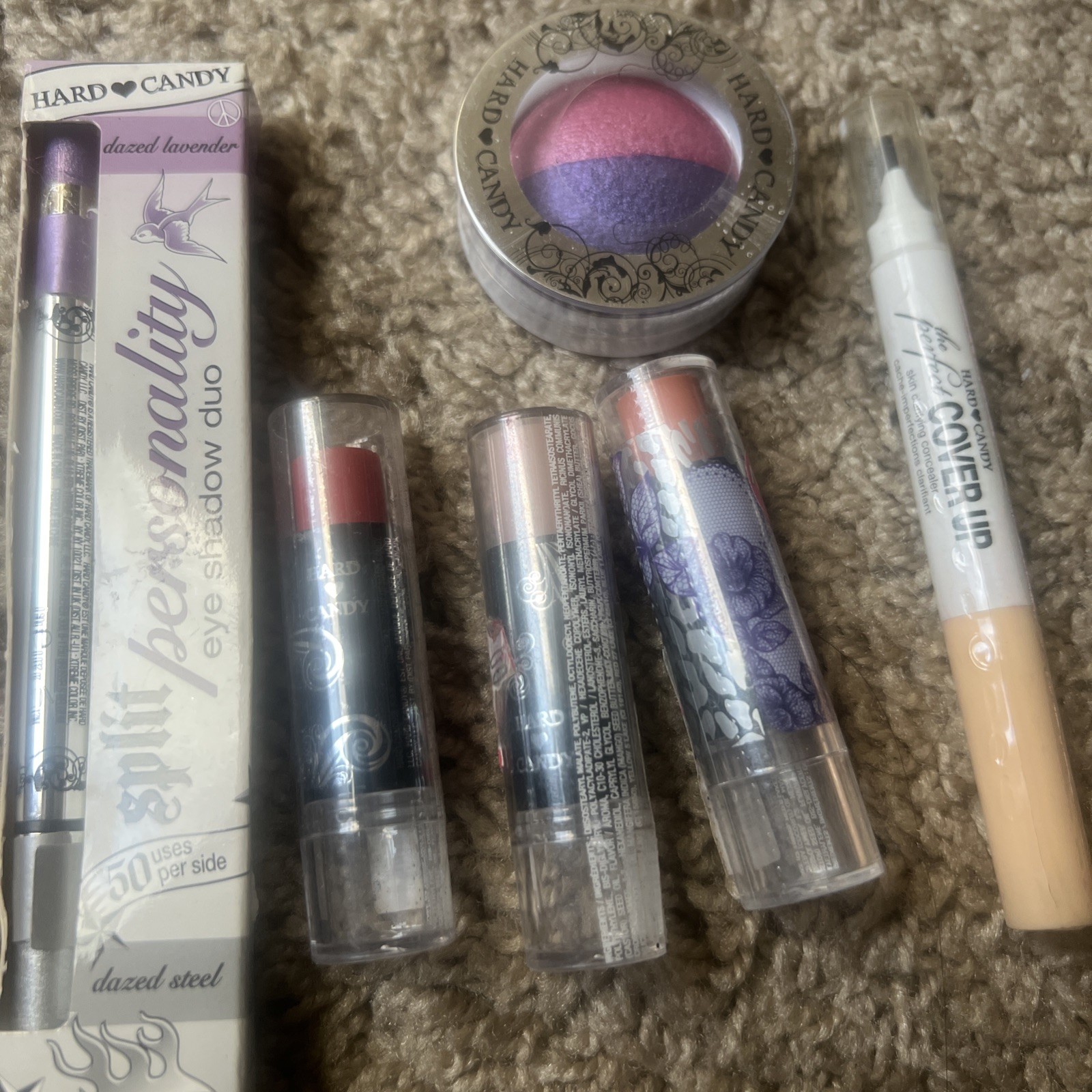 Hard Candy Lip Gloss , Concealer Eyeshadow 6 Pcs Mix