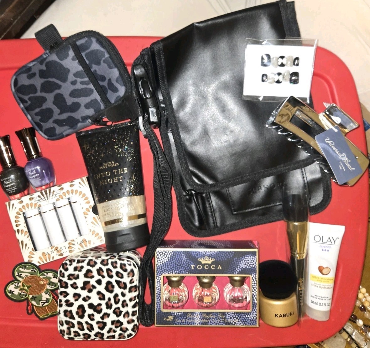 Makeup Cosmetic~Beauty Bundle Lot~14 PC ALL NEW~Sephora Bag Fragrances Lotion
