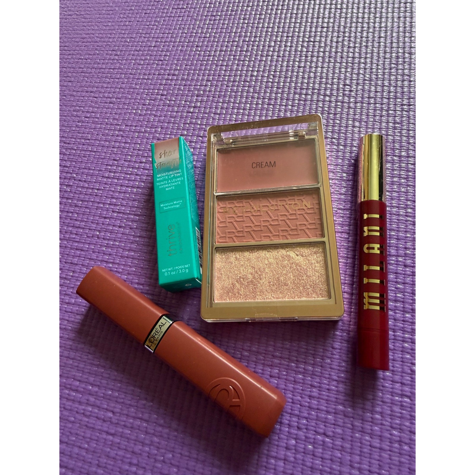 Makeup Lot Thrive Cosmetics, Makeup Revolution Blush Milani, Loreal Lipstick NEW