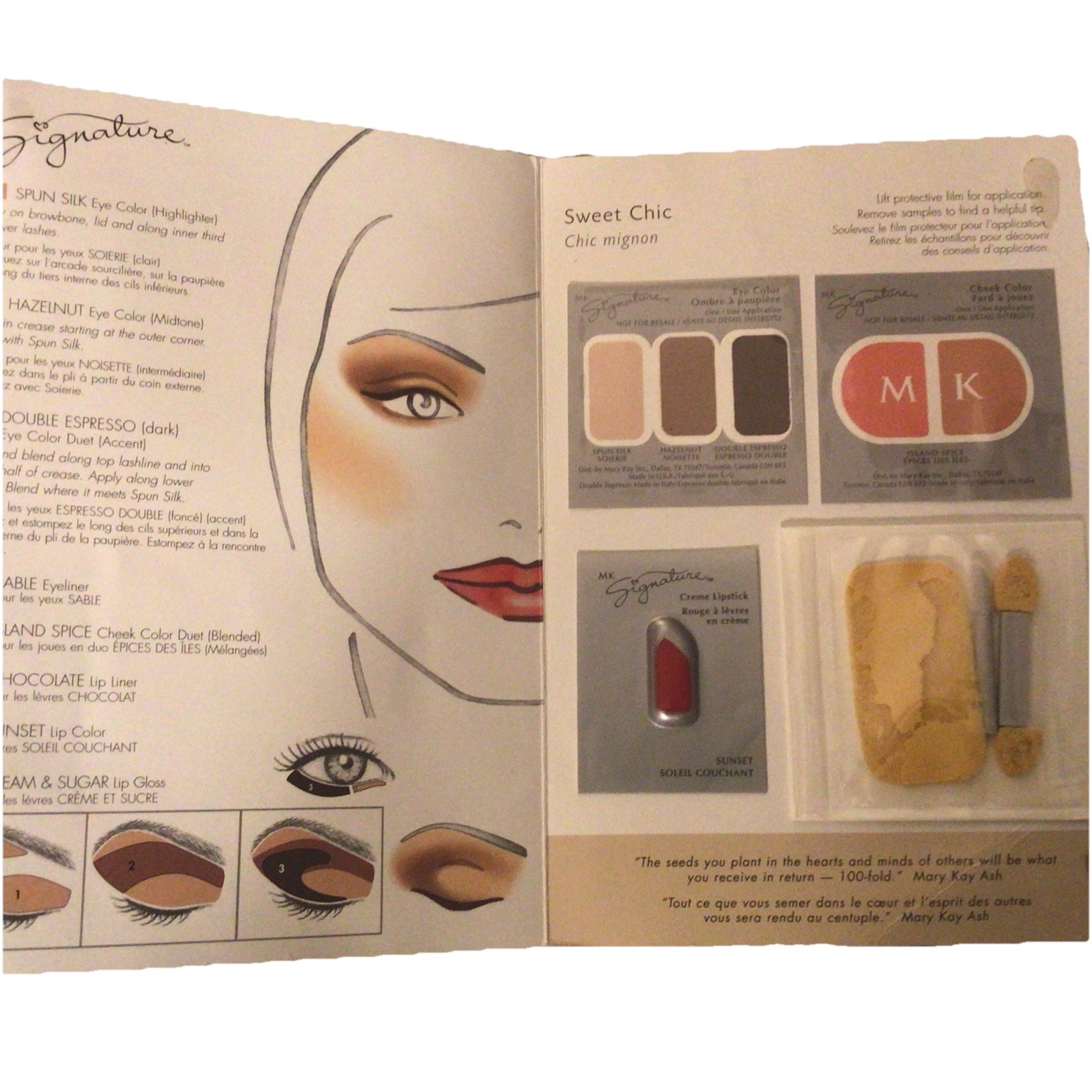 VTG Discontinued Mary Kay Signature Makeup Cards 1-2 Applications X 10.Sealed.