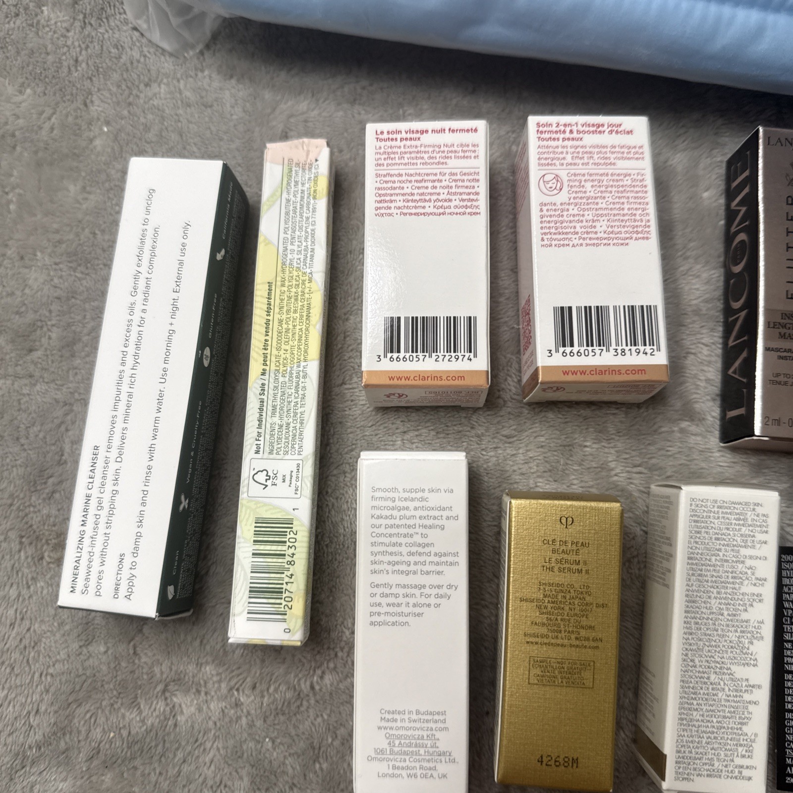 Lot 12 Pc ULTA BEAUTY High-End Skincare & Beauty Sample Lot w/ Cosmetic Bag