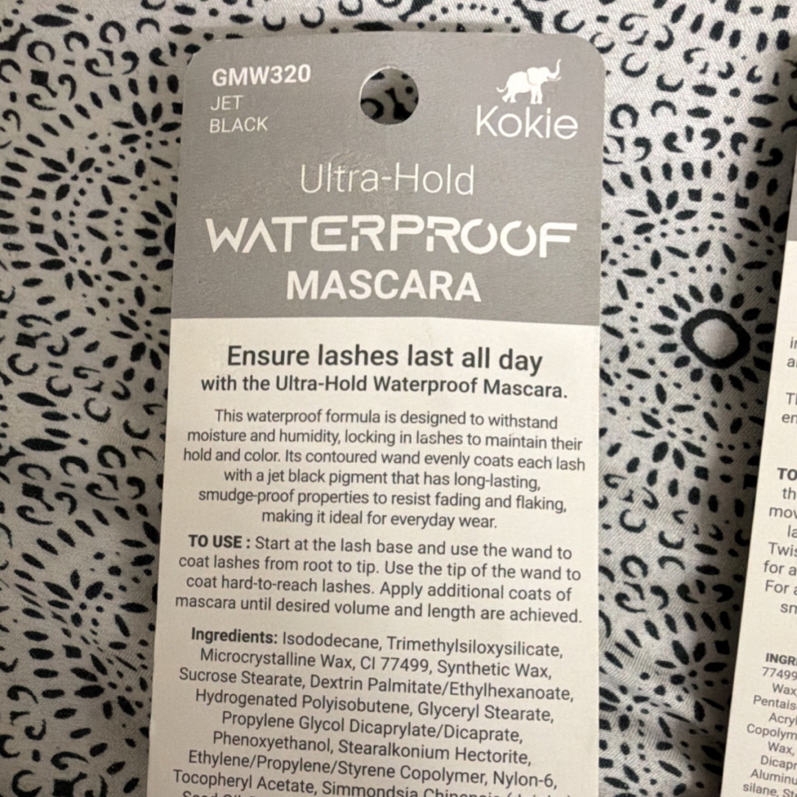 Kokie Waterproof Smudge Proof Mascara GMW320 Jet Black + Gel Eyeliner GGE450