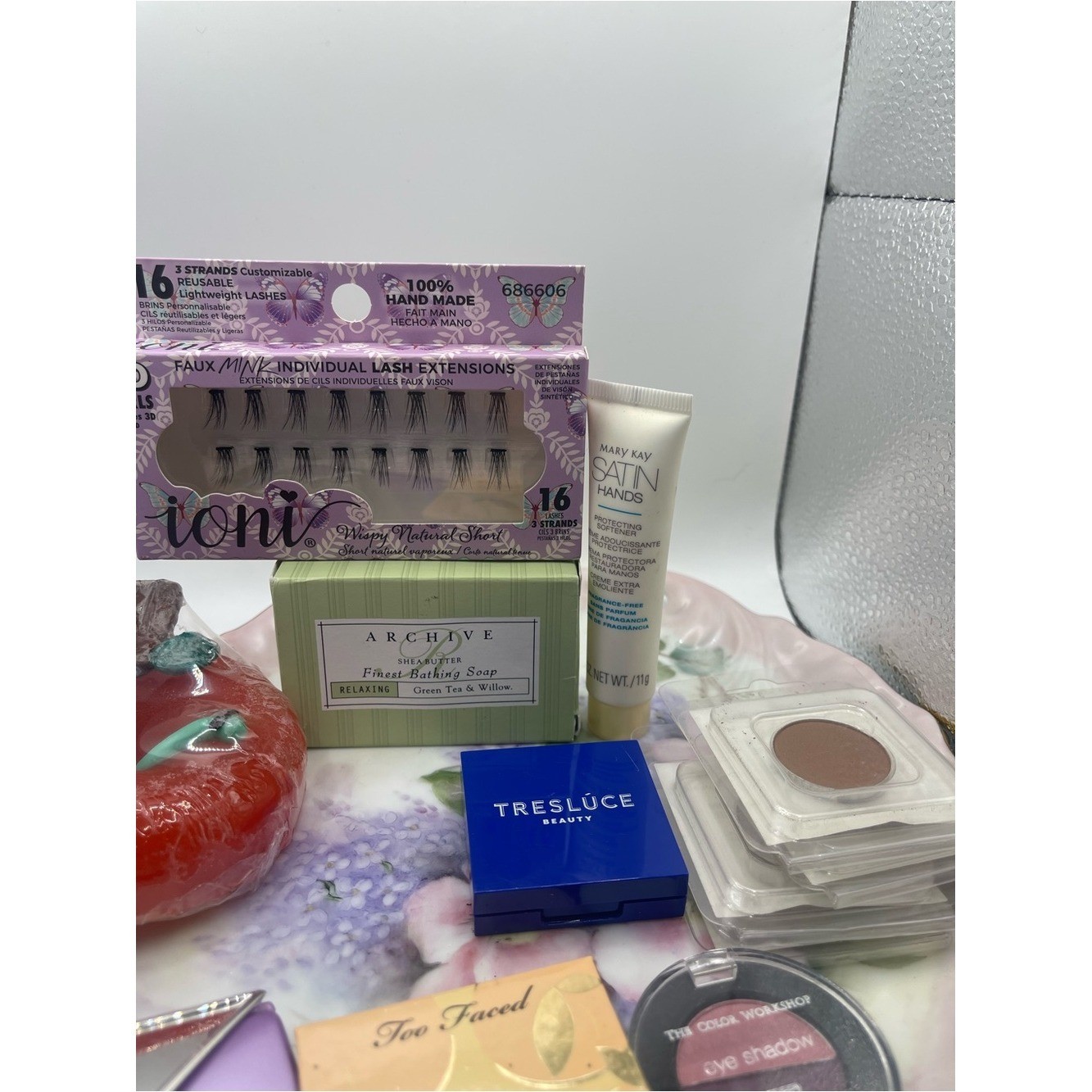 Mixed Beauty Lot Too Faced Tresluce Revlon Ioni Lashes Mary Kay OPI Makeup Set