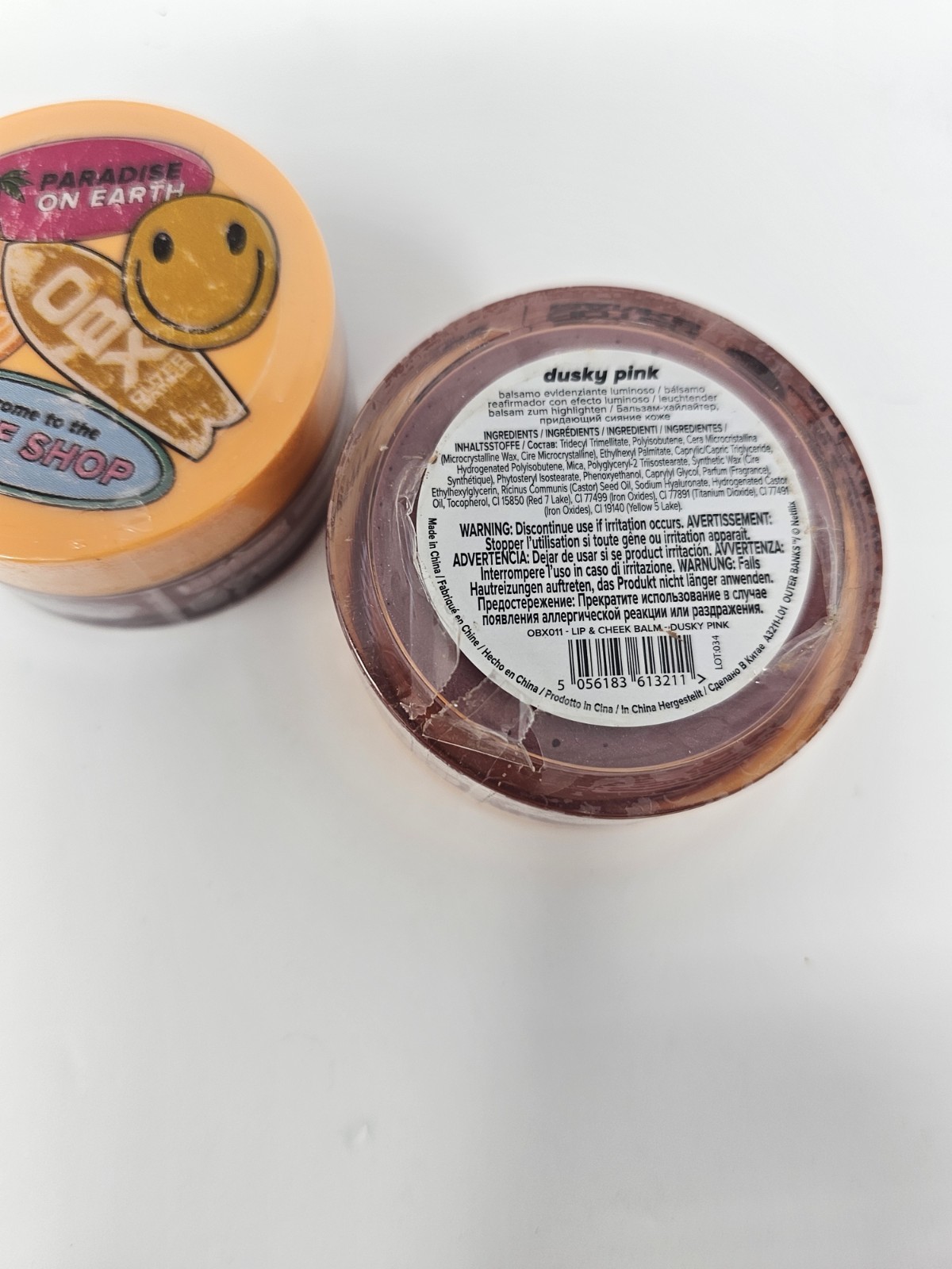 Lot Of 2 OUTER BANKS × Lottie Lip Cheek Balm Kookproof DUSTY PINK Multi Purpose