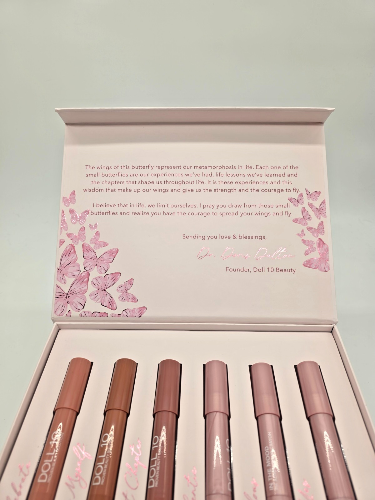 Doll 10 Beauty 6pc Lip Crayon Set Peptide Plump Soft Focus + pH Adaptive Collect