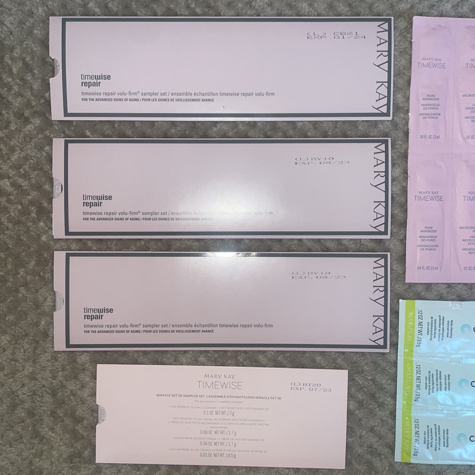 MARY KAY SAMPLES LOT Skincare Timewise Satin Hands Clearproof Clay Mask