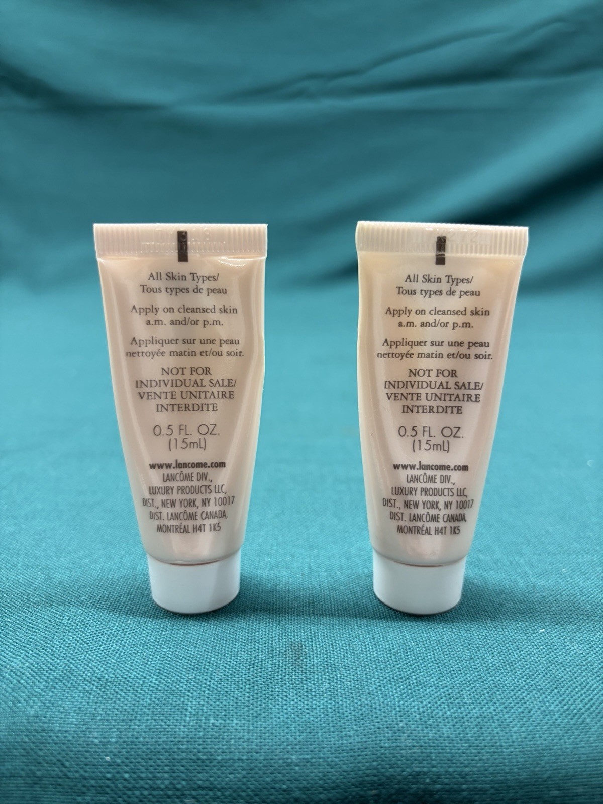 Lancome Lot of 28 Travel and Sample Size Products; Moisturizer/Eye Cream & More