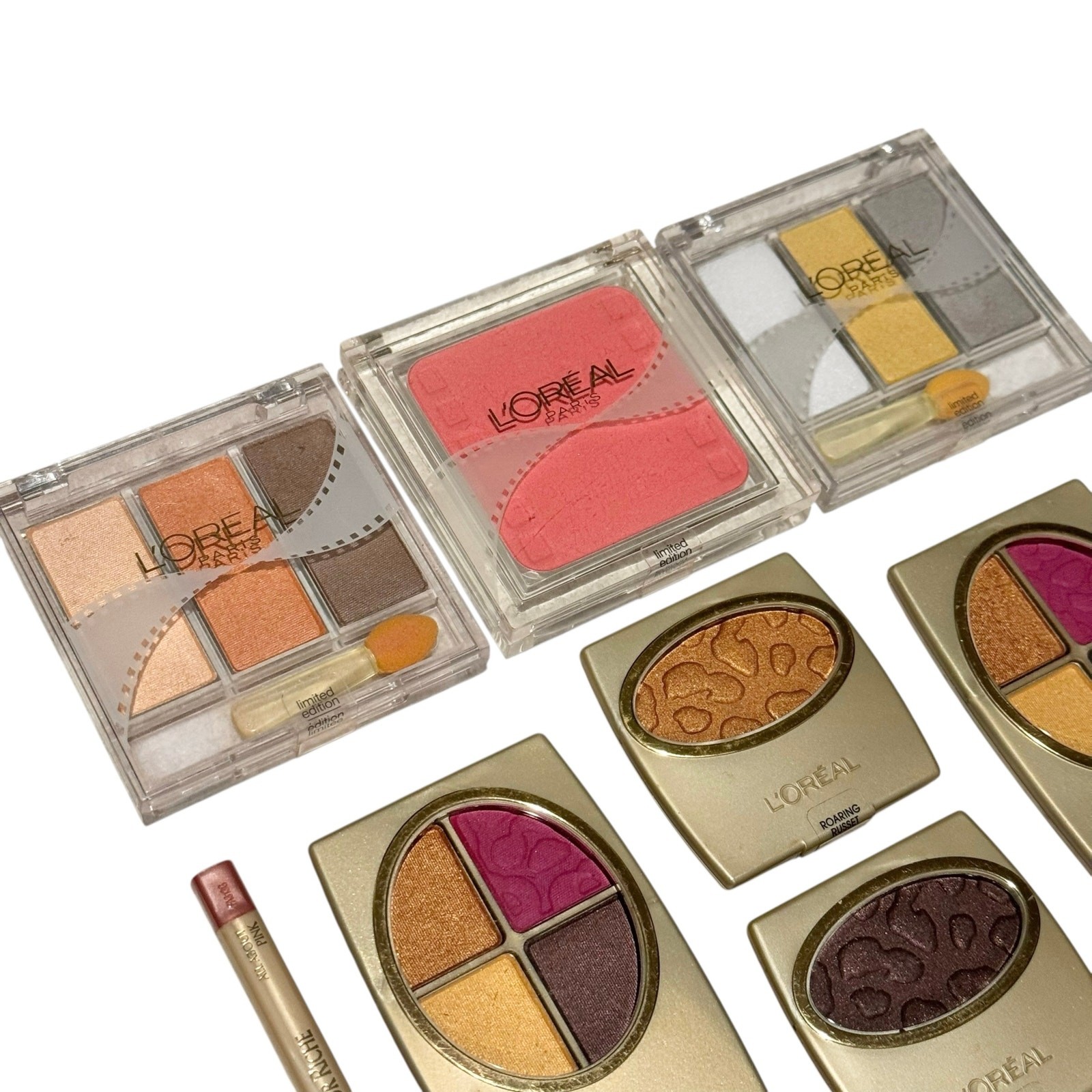 NEW Vintage L’Oreal Eye Makeup Bundle Of 13 – Palettes, Creme Shadows & Crayon