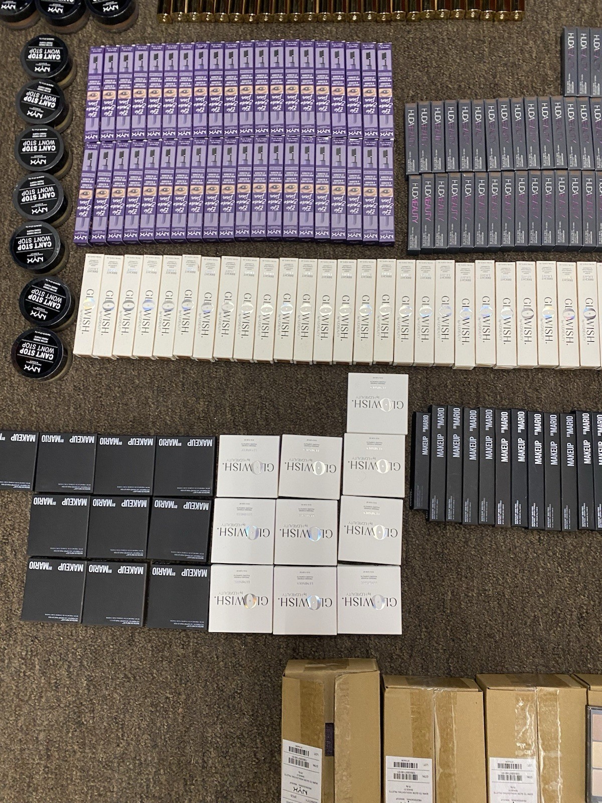 Huge Lot Of High End Makeup 371 Pieces Makeup By Mario NYX Huda Beauty Merit