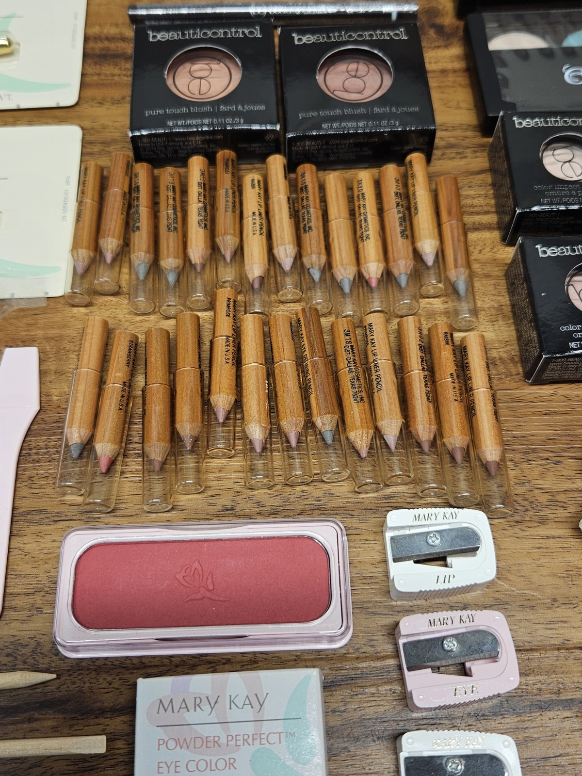 Large Lot Mary Kay Samples Lips Eyes Nails Demonstrator Items Sharpeners Makeup