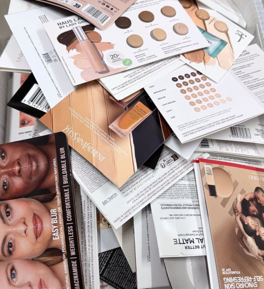 NEW! 100 pc High End Skincare Beauty Cosmetics Makeup Hair Sample Packets Lot