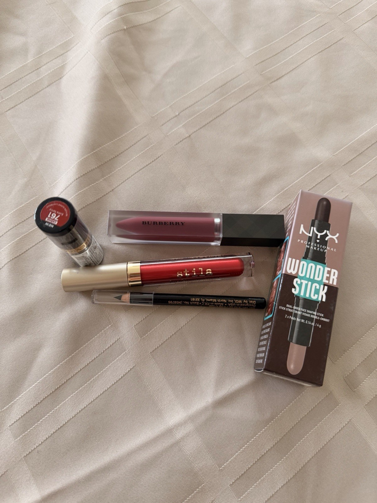 Assorted Full Size Makeup Lot: Burberry, Stila, Revlon 761