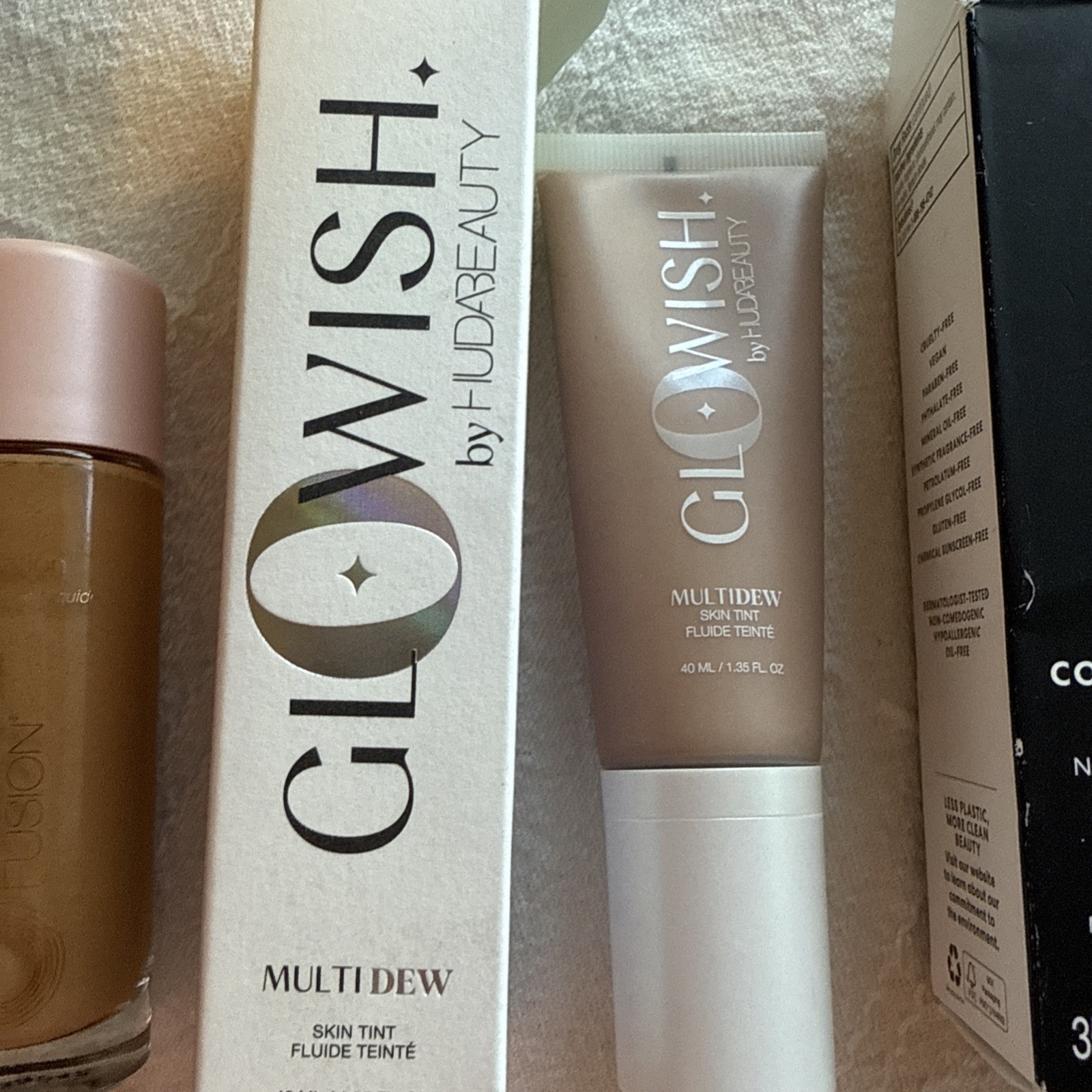 4 Pieces Lot HudaBeauty Skin Tint Bareminerals Foundation, Mineral Fusion