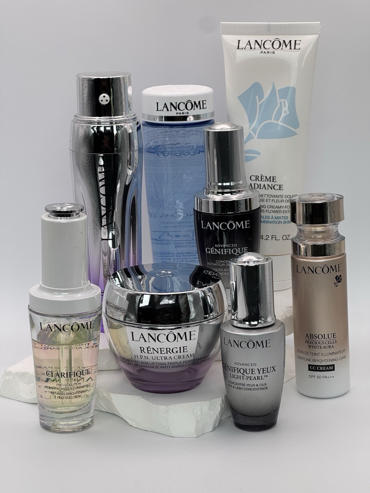 Lancôme Skincare Bundle of 8 – Génifique, Rénergie, Clarifique, Absolue