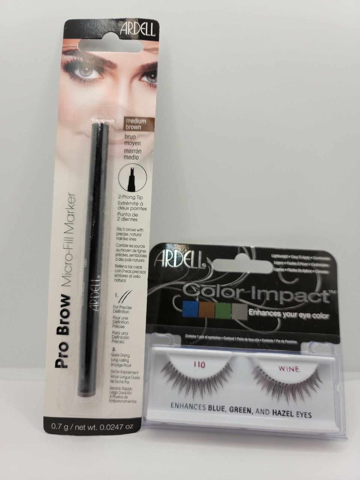Ardell Makeup Lot set of 2 brand new pro brow and false eyelashes-wine NEW
