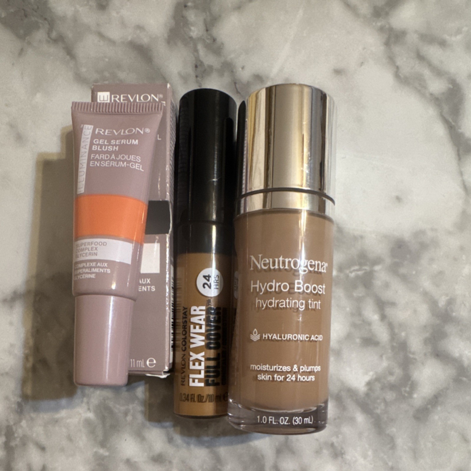 Revlon & Neutrogena Makeup Lot Hydrating Gel Blush, Tint, Concealer