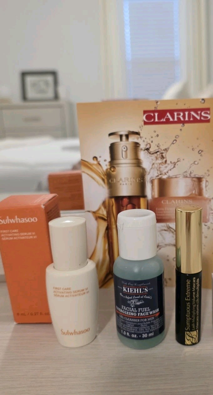 Beauty Travel Size Sample Lot Sulwhasoo, KIELH’S, CLARINS & Estee Lauder