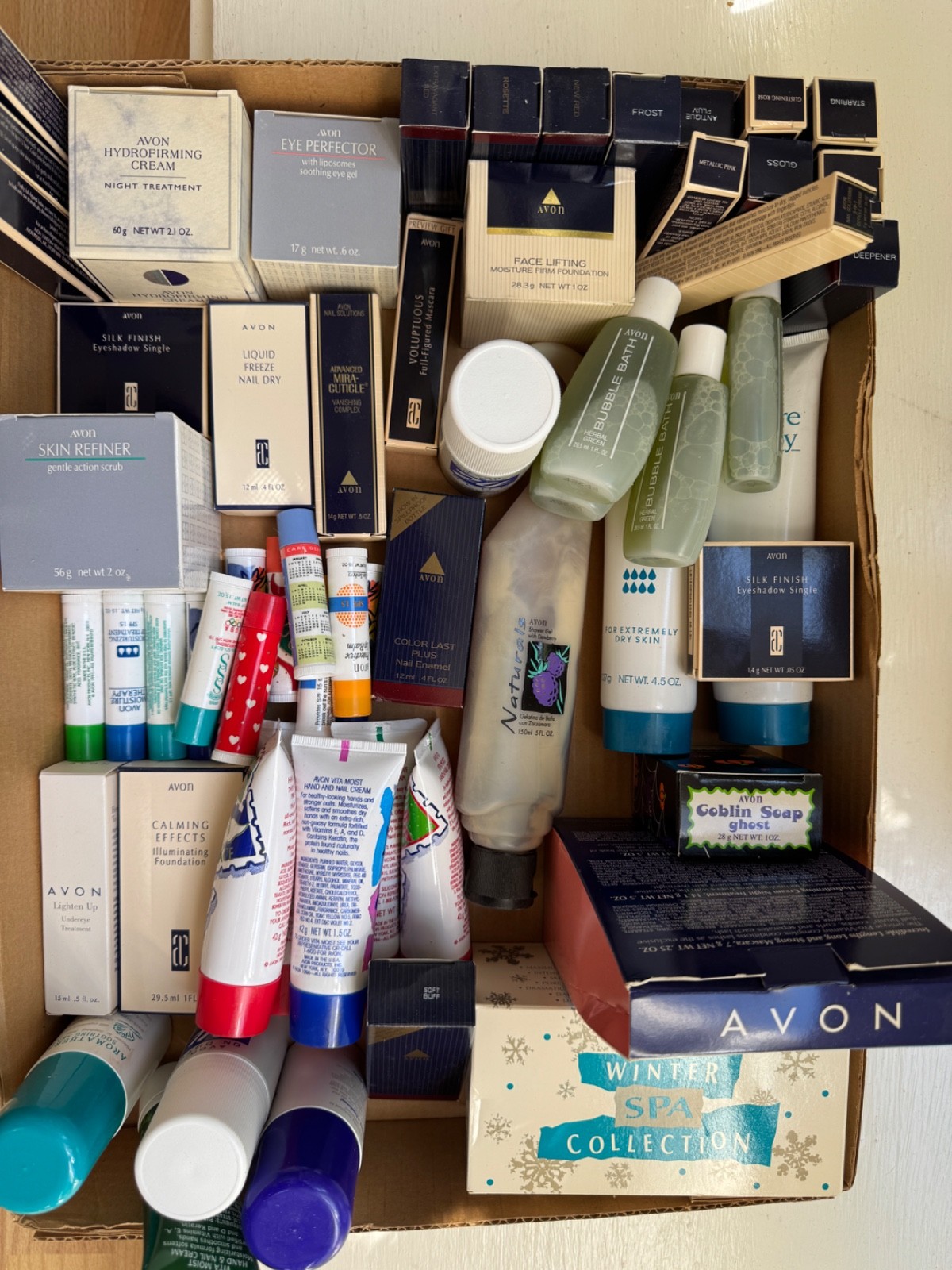 LARGE Lot of Vintage Avon Products from the 1990s – Make-Up, Lipstick More