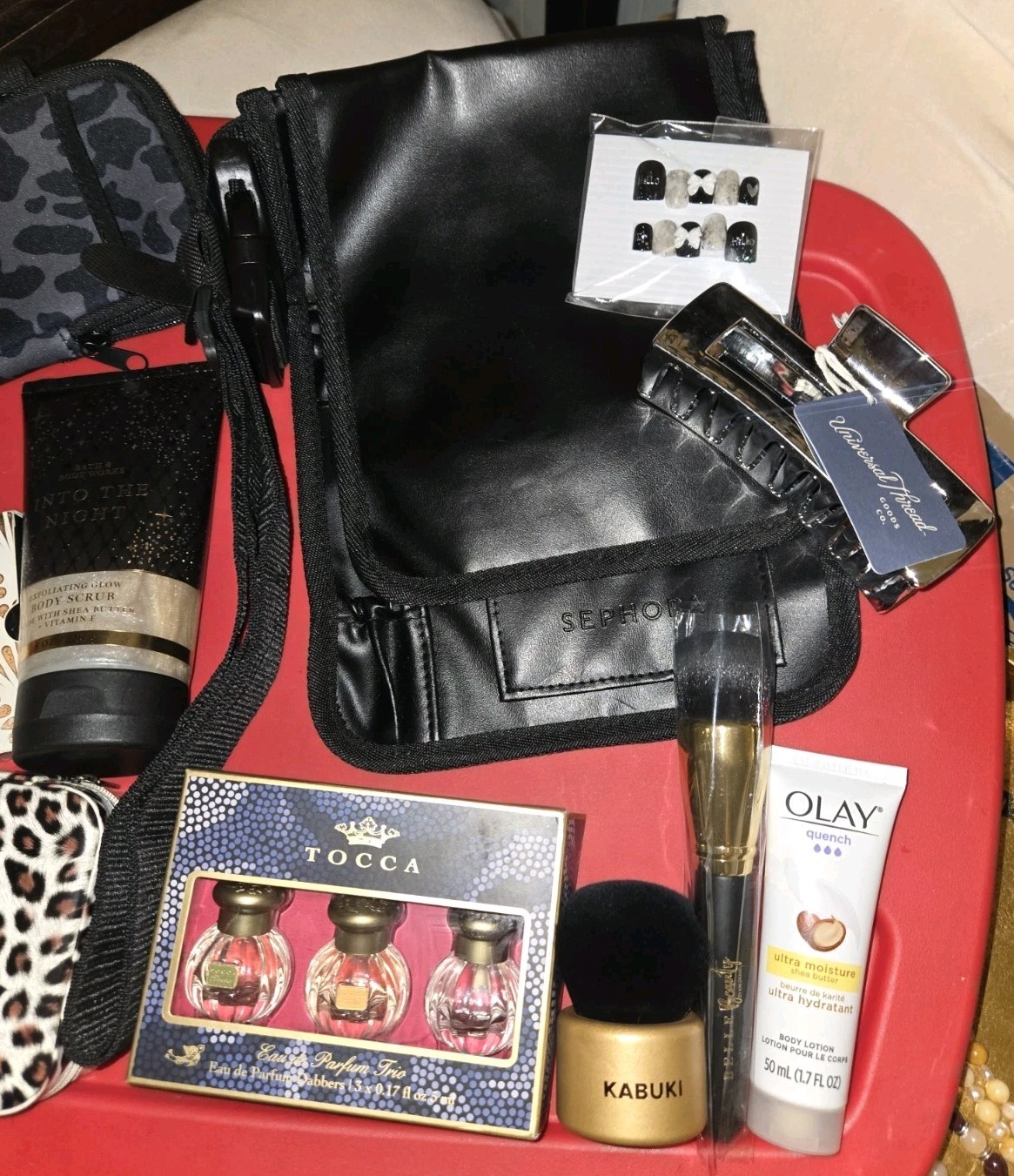 Makeup Cosmetic~Beauty Bundle Lot~14 PC ALL NEW~Sephora Bag Fragrances Lotion