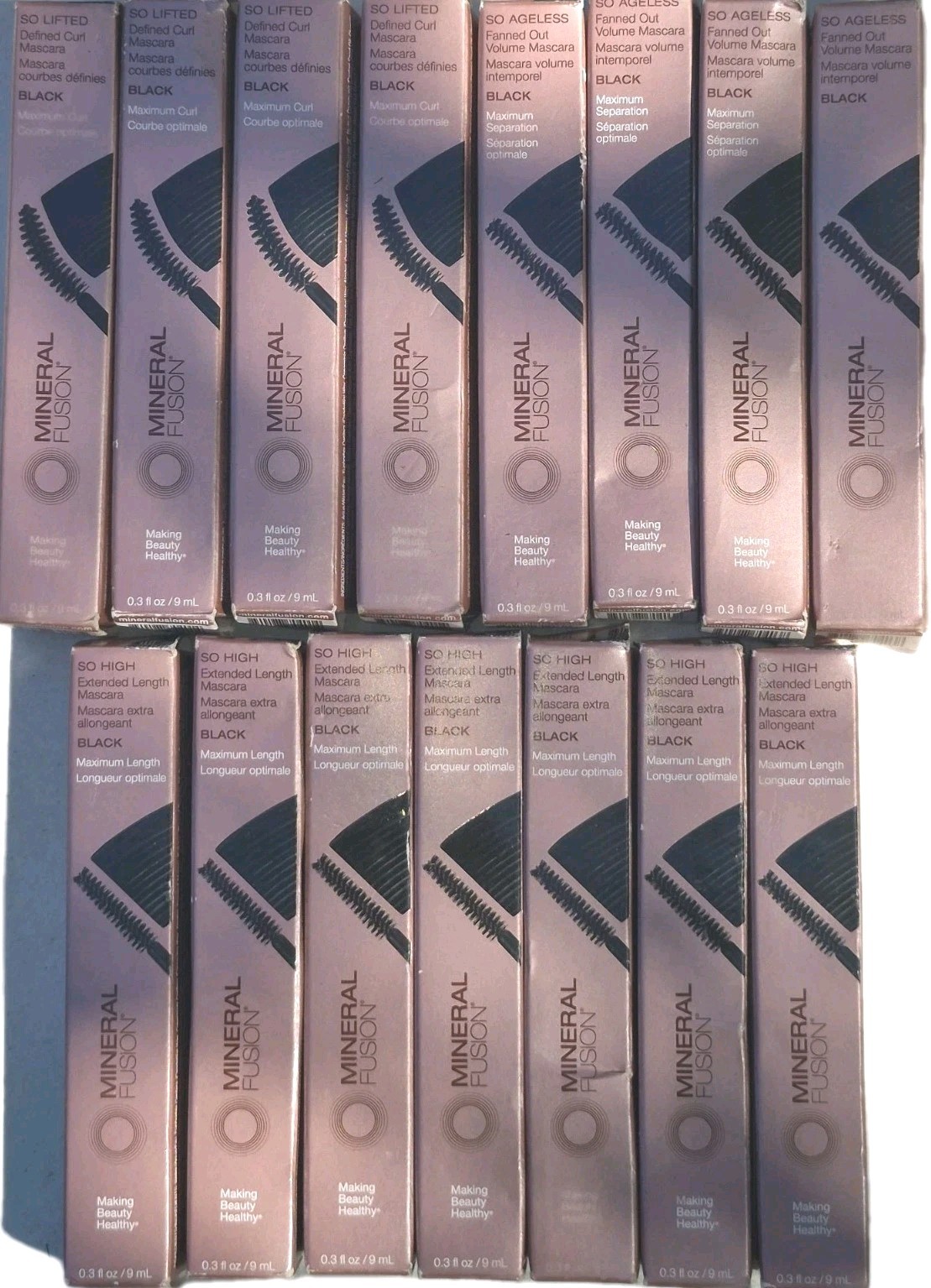 100 Pc Mineral Fusion Lot Foundation Mascara Lipstick Gloss Stain Blush Conceale