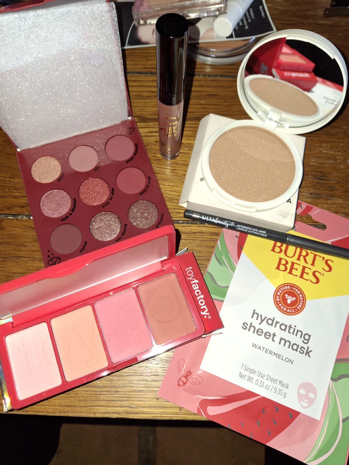 Assorted Makeup Lot: ColourPop Wine & Only + Ulta Eyeliner, Burts Bees