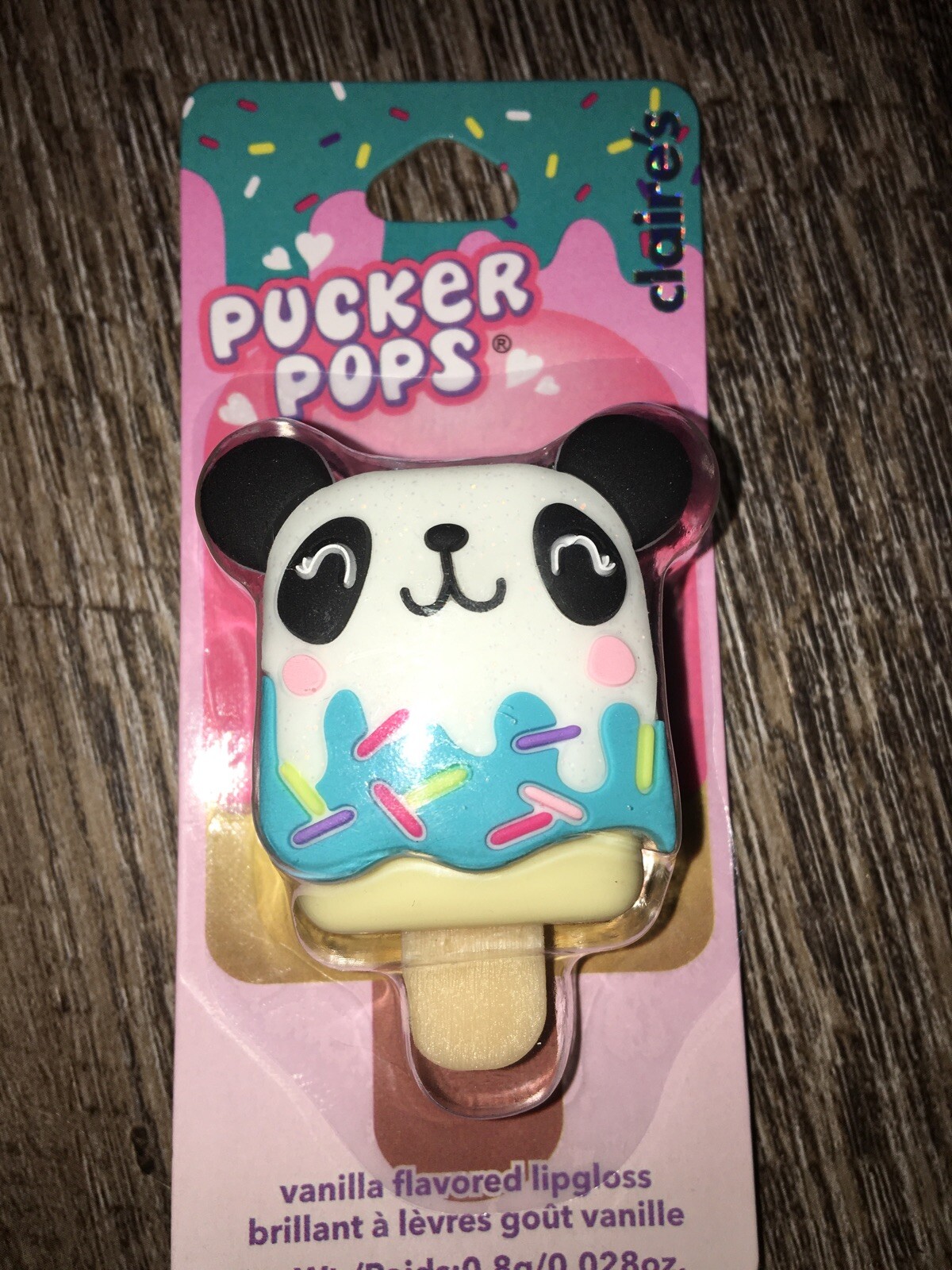 Claire’s Plush Panda Cosm Bag Hair Stick Nails Lip Gloss Keychain Backpack Clip