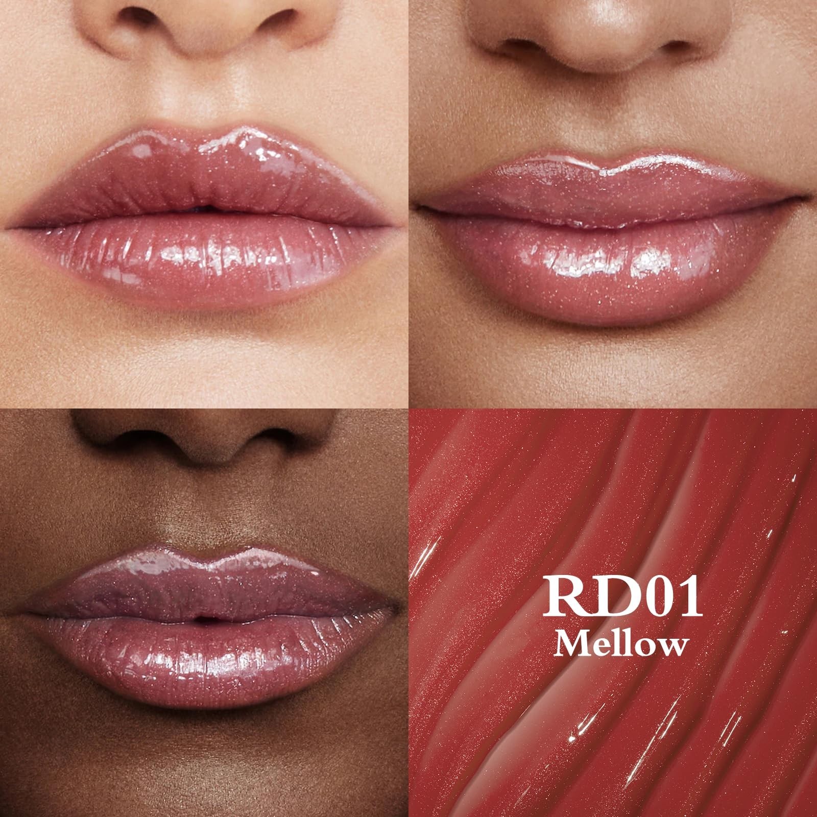 FOCALLURE Sparkling Gem Lip Plump, Hydrating & Volumizing Lip Plumper Gloss B…